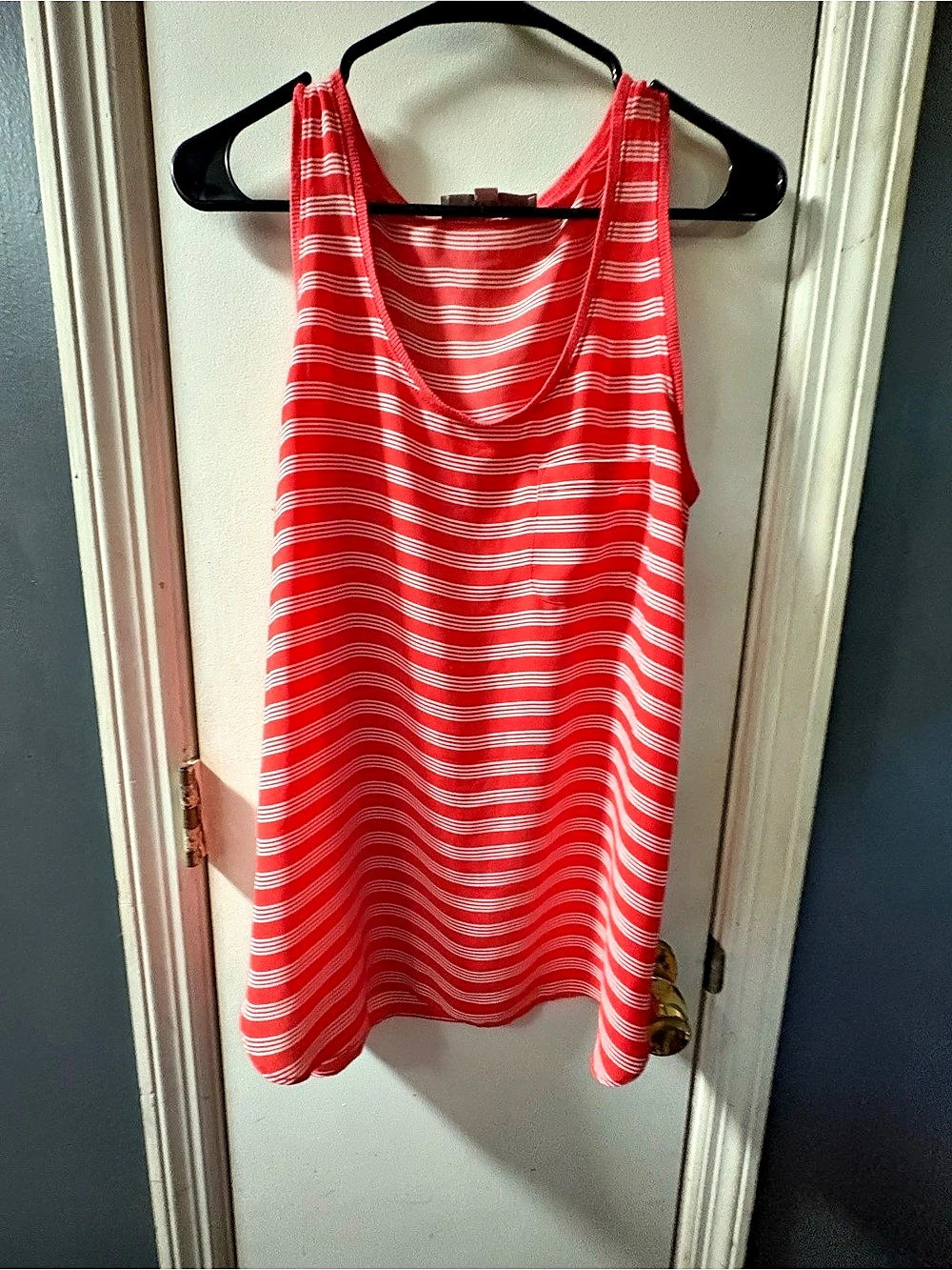 LOFT Striped Tank Top in Red & White Size Medium Like New